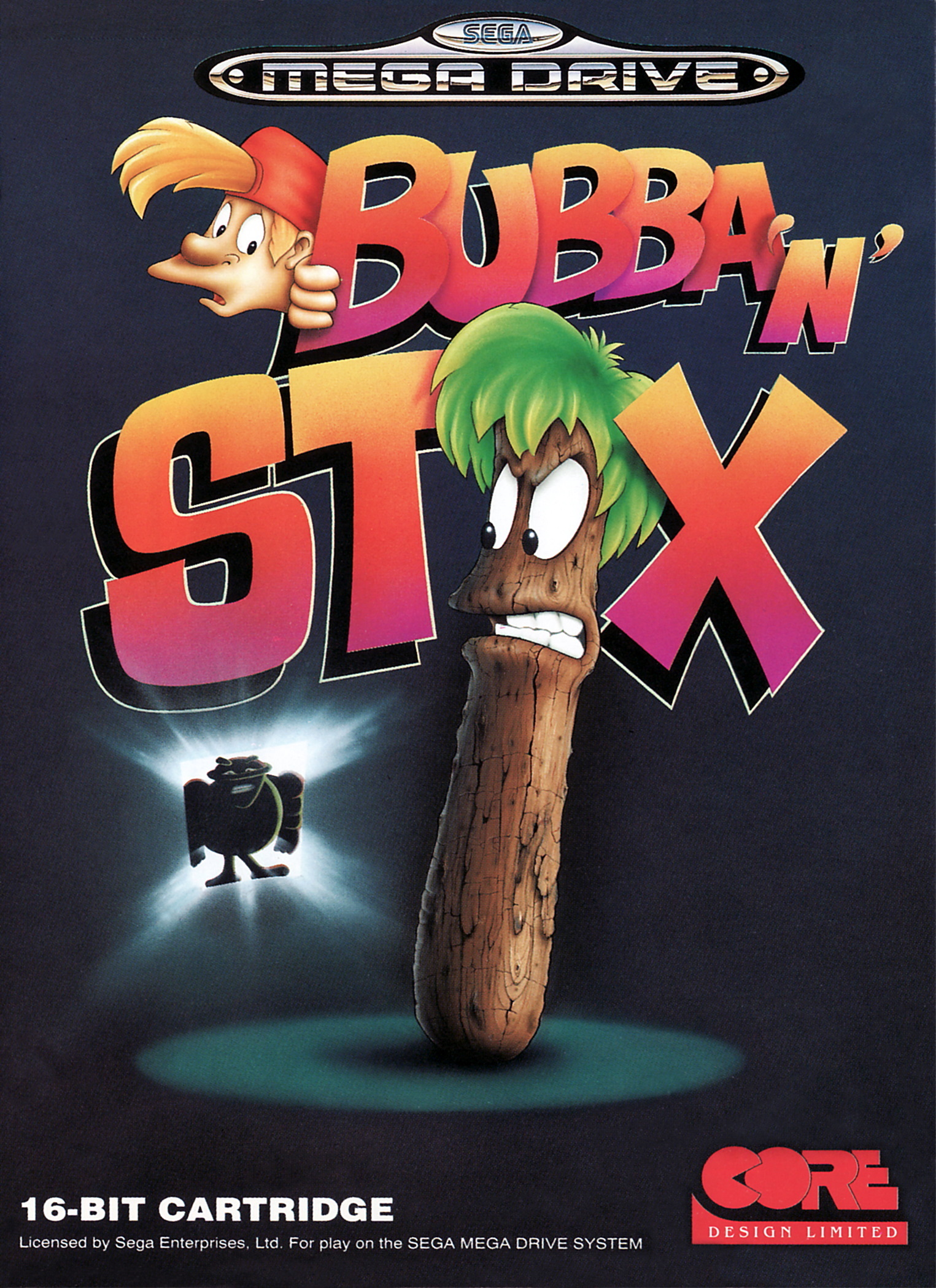 Стик сега. Игра Sega: Bubba'n'Stix. Bubba n Stix Sega игра. Бубба и Стикс. Bubba n Stix картридж сега.